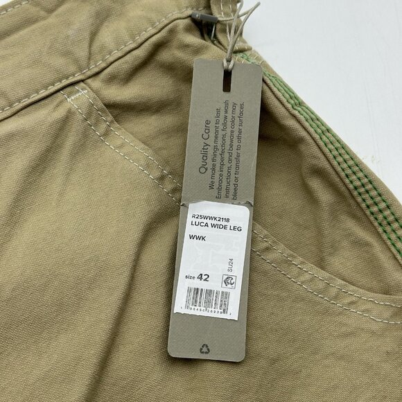 Hudson Luca Wide Leg Carpenter Size 42 Beige Paint Splatter Baggy Work Jeans NWT - Picture 16 of 16